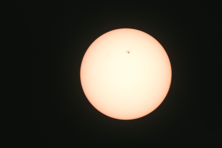 Missing sunspot